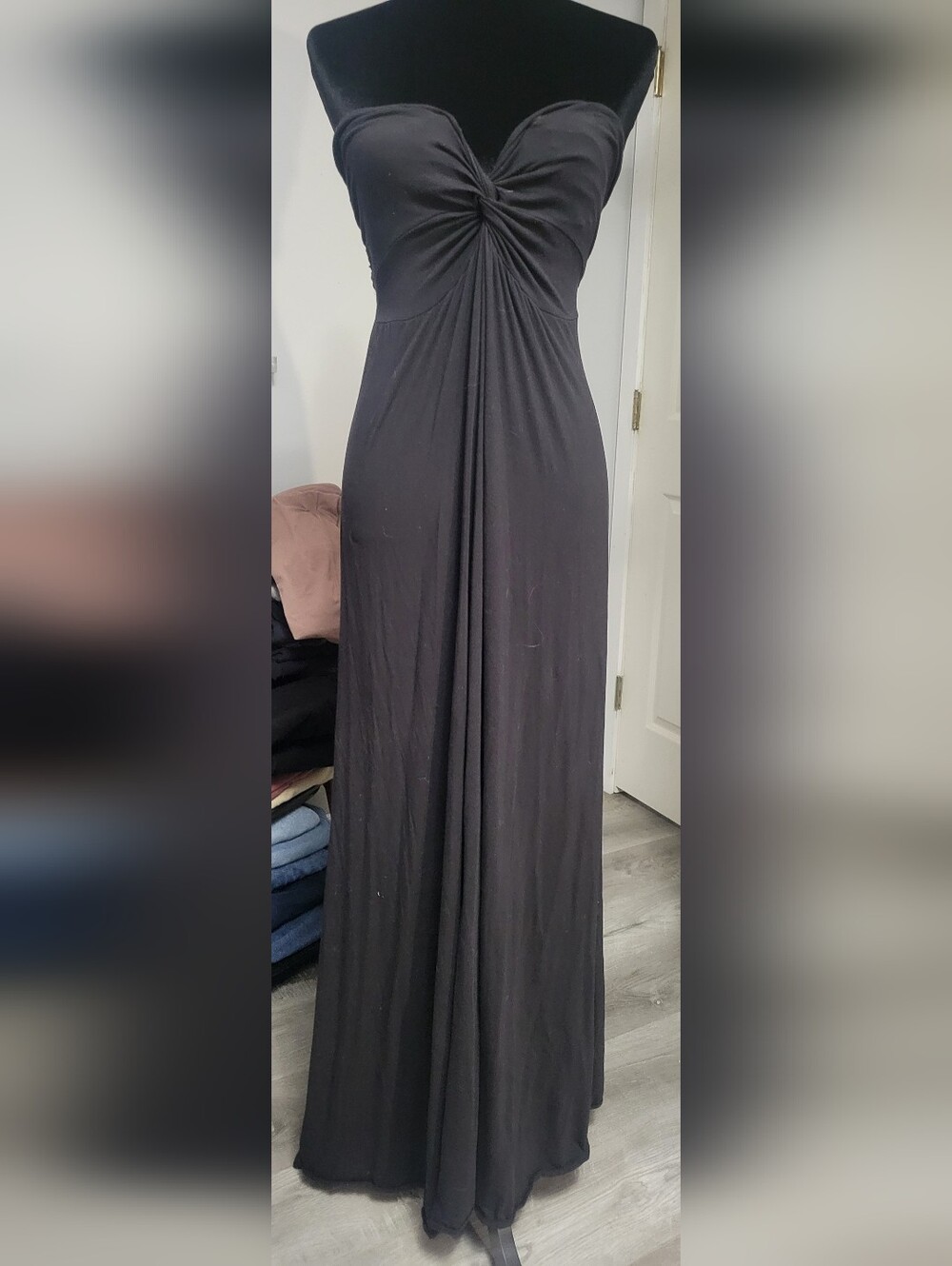 Victoria's Secret Medium Black Built In Bra Maxi Tube Dress